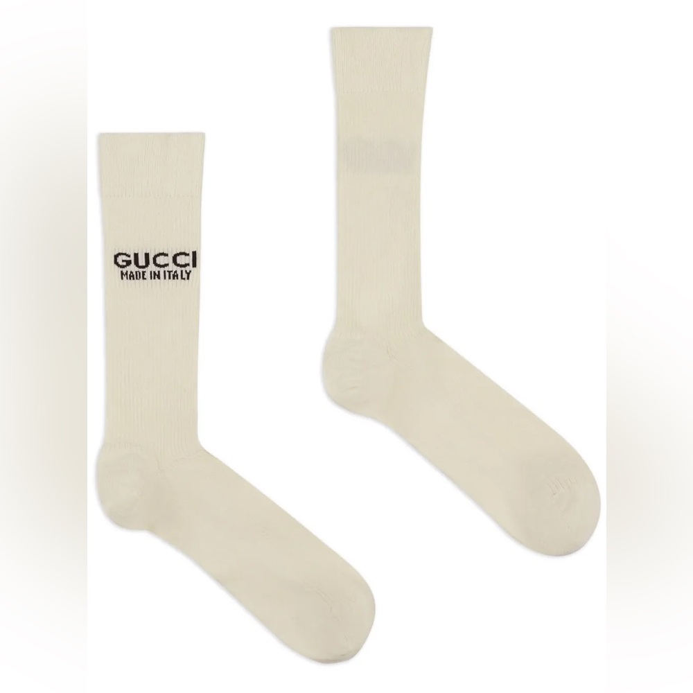 GUCCI Logo-Jacquard Ribbed Socks - Picture 2 of 6